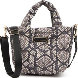 MARC JACOBS Quilted Nylon Printed Mini Tote